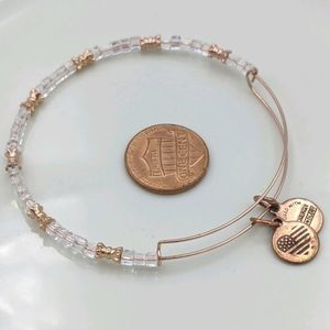 Alex and Ani Rose Gold Clear Crystal Bracelet